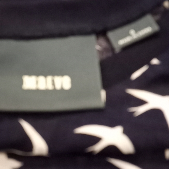Anthropologie Maeve Bird Navy Printed Top - Picture 10 of 11
